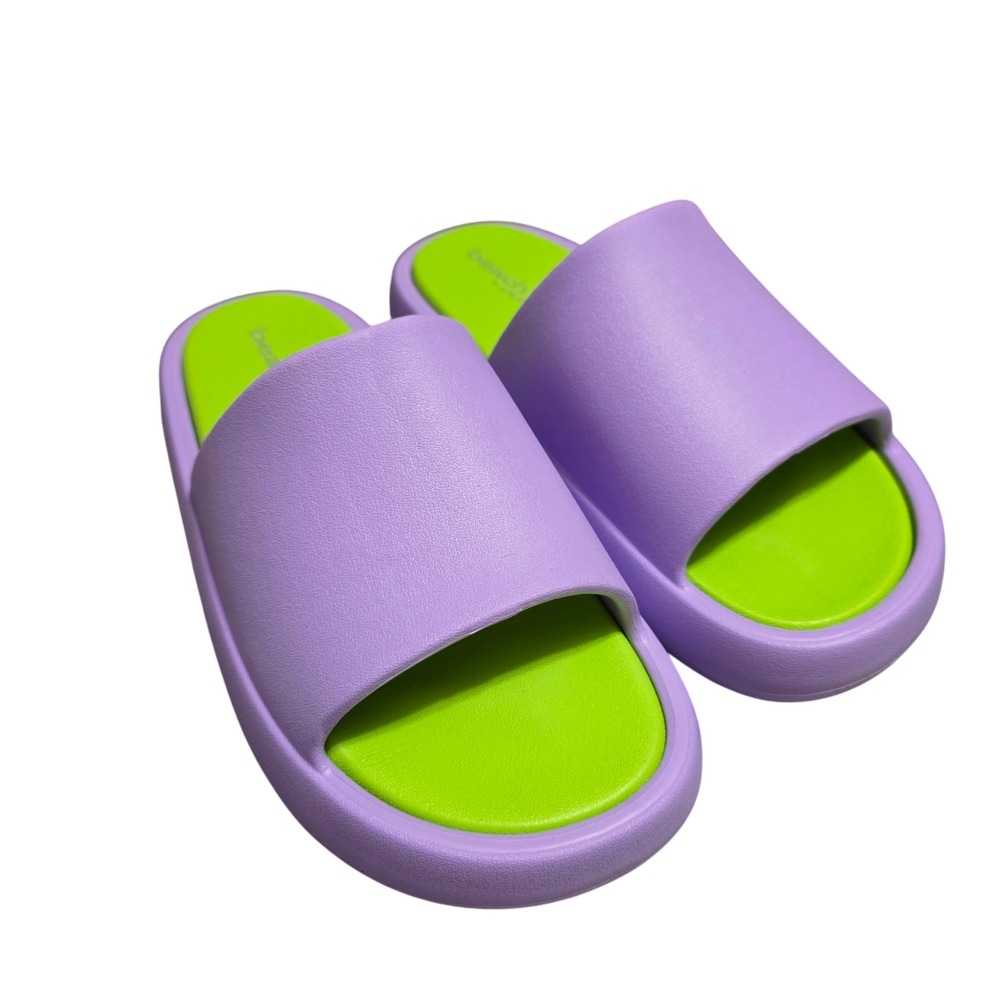 Beach Slides by‎ J/Slides Squish Lilac Mint EVA Foam Platform Sandals Womens 9M